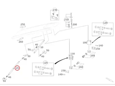 Mercedes Marco Polo W447 Gasdruckfeder rechts A4479801464