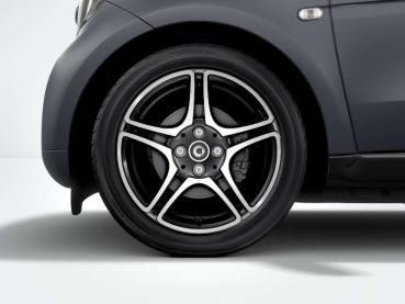 Preview: 5 Doppelspeichen Felge 16 Zoll smart fortwo Baureihe A453/ C453/ W453 A4534013300 Preview: smart Felgen A453 C453 W453
