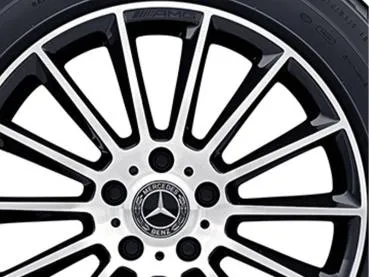 AMG Vielspeichen-Leichtmetallrad 20 Zoll in Schwarz für Mercedes-Benz G-Klasse BR463, passend für Reifengröße 275/50R20, Vorder- und Hinterachse, Artikelnummer A46340117007X23