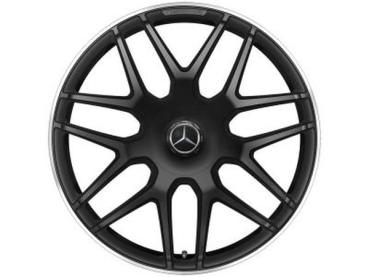 AMG Schmiederad 22 Zoll schwarz matt mit glanzgedrehtem Horn