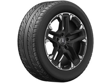 AMG Kreuzspeichen-Leichtmetallfelge in 20 Zoll, schwarz matt, passend für Mercedes-Benz G-Klasse BR463, Vorder- und Hinterachse, Artikelnummer A46340137007X71 AMG Kreuzspeichen-Leichtmetallfelge in 20 Zoll, schwarz matt, passend für Mercedes-Benz G-Klasse BR463, Vorder- und Hinterachse, Artikelnummer A46340137007X71