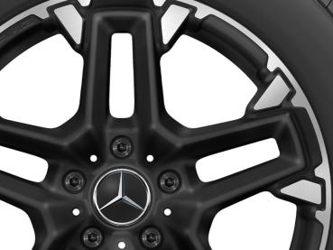 AMG Kreuzspeichen-Leichtmetallfelge in 20 Zoll, schwarz matt, passend für Mercedes-Benz G-Klasse BR463, Vorder- und Hinterachse, Artikelnummer A46340137007X71 AMG Kreuzspeichen-Leichtmetallfelge in 20 Zoll, schwarz matt, passend für Mercedes-Benz G-Klasse BR463, Vorder- und Hinterachse, Artikelnummer A46340137007X71