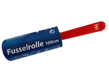Der Fusselroller mit Klebestreifen in Nahaufnahme