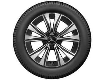 5-Doppelspeichen-Rad Schwarz Glanzgedreht 225/55 R17 97H Michelin Alpin 5 MO