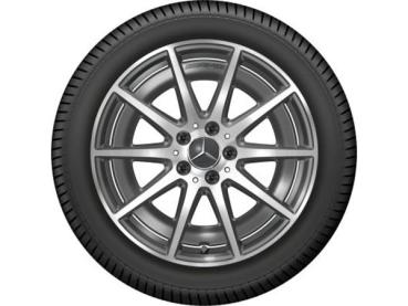 C-Klasse Junge Räder Winterkomplettrad AMG 10-Speichen-Rad Tantalgrau Glanzgedreht 235/45 R18 98V XL Pilot Alpin 5 MO1 Q440141513370G2