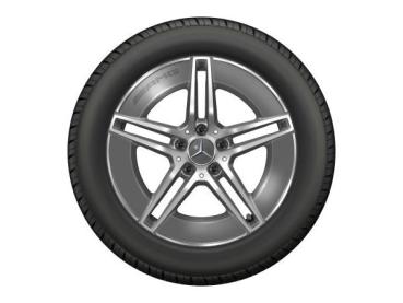 AMG 5-Doppelspeichen-Rad Tantalgrau Glanzgedreht 225/55 R18 102H XL Pirelli Cinturato Winter 2 MO