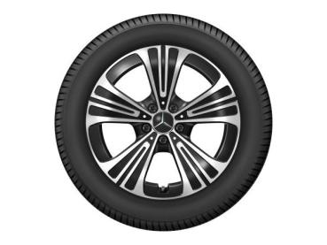 5-Speichen-Rad Schwarz Lackiert Glanzgedreht 225/55 R18 102H XL Pirelli Cinturato Winter 2 MO