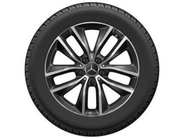 5-Doppelspeichen-Rad Schwarz Glanzgedreht 255/50 R18 106V XL Bridgestone Blizzak LM001 MO