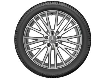 Junge Räder Winterkomplettrad Y-Speichen-Rad Himalayagrau Glanzgedreht 225/45 R18 91H Blizzak LM001 MO Q440141911620G2