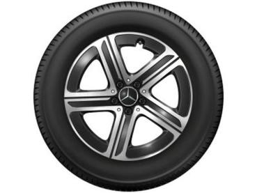 5-Speichen-Rad Schwarz Glanzgedreht 225/55 R18 102H XL Bridgestone Blizzak LM005 MO