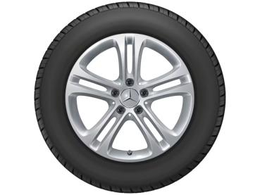 A-Klasse Junges Rad Winterkomplettrad 5-Doppelspeichen-Rad Vanadiumsilber 205/55 R17 91H Winter i*cept evo2 MO Q440143110180G1
