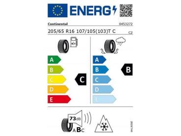 Preview: Stahl-Rad Silber 205/65 R16 107/105(103)T C Continental VanContact Winter