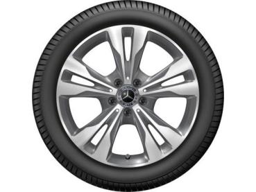 5-Doppelspeichen-Rad Tremolit-metallic Glanzgedreht 245/45 R18 100V XL Michelin Pilot Alpin PA4 MO