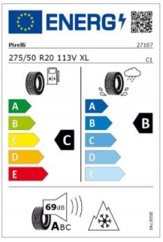 Preview: G-Klasse Winterrad AMG Vielspeichen Schwarz Glanzgedreht 275/50 R20 113V Pirelli XL Scorpion Winter MO Q440301711340/1350
