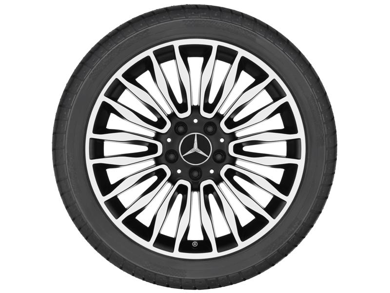 18-Zoll Vielspeichen Mercedes-Benz Felge in Glanzschwarz