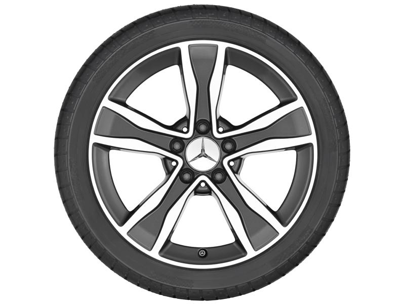 5 Speichen Felge 17 Zoll glanzgedreht C-Klasse Baureihe 205 5 Speichen Felge 17 Zoll glanzgedreht C-Klasse Baureihe 205