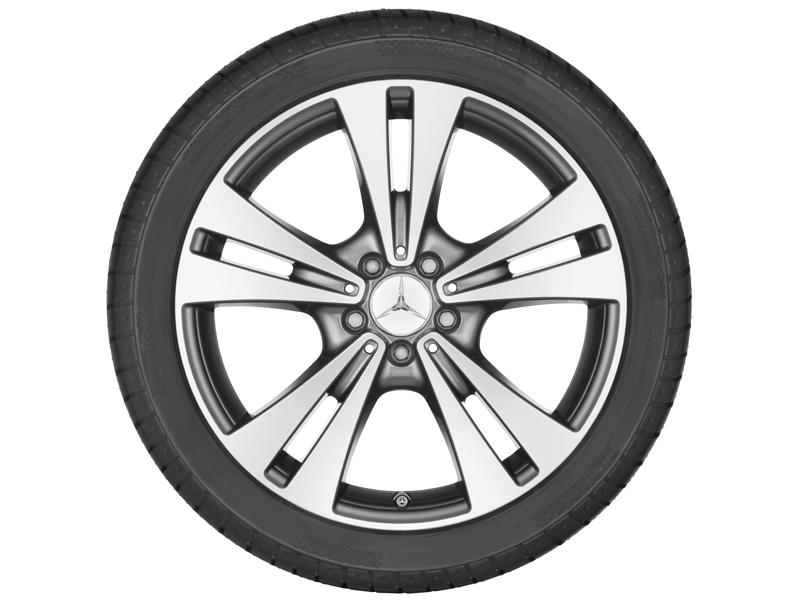 Original Mercedes-Benz 19-Zoll Doppelspeichen-Felge in tremolit-metallic