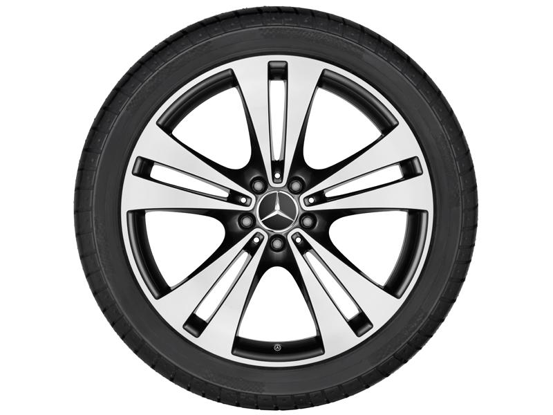 Original Mercedes-Benz 5-Doppelspeichen-Leichtmetallfelge 20 Zoll in tremolit-metallic für GLC C253/X253 – glanzgedrehtes Design, sportlich und hochwertig verarbeitet