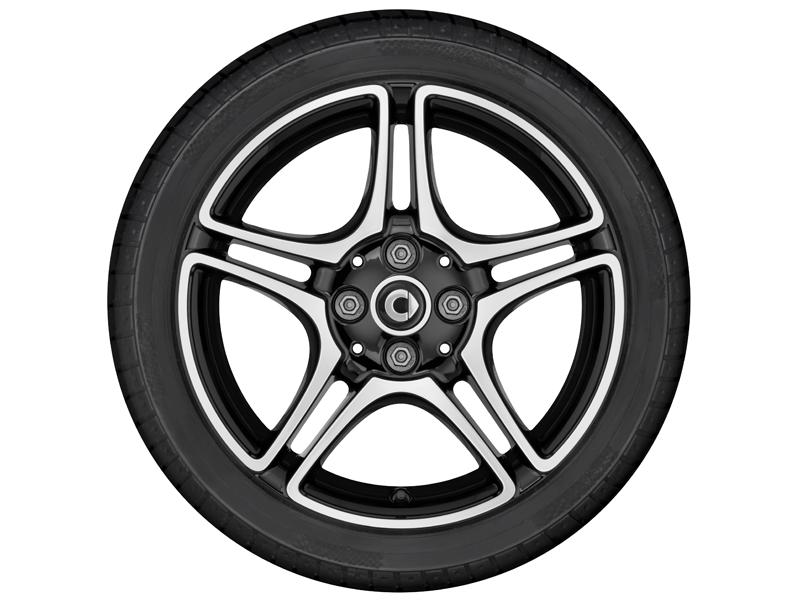 Glanzgedrehte Smart Felge für Modelle der Baureihe 453
