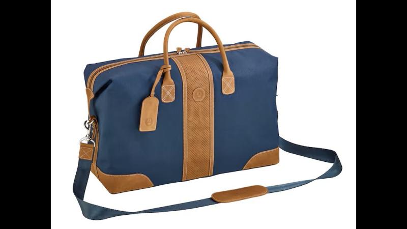 Mercedes-Benz Reisetasche blau/cognac