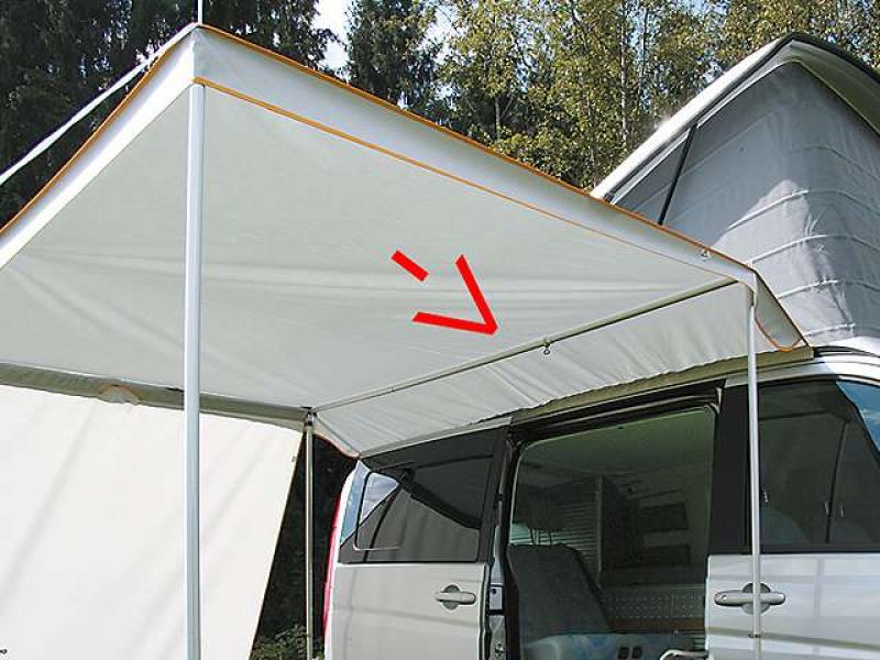 Brandrup Hochstellstab montiert an einem Campingfahrzeug