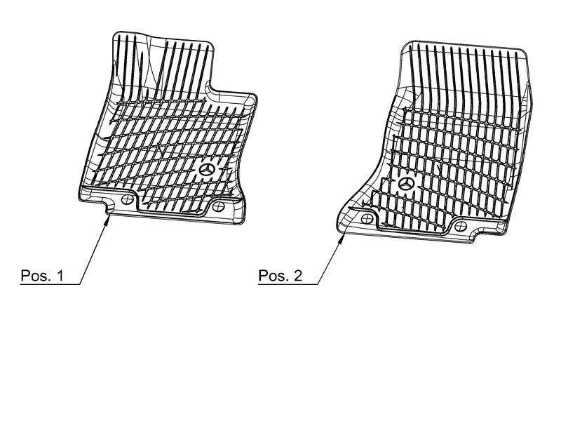 Allwettermatten Dynamic Squares, Fahrer-/Beifahrermatte, 2-teilig LL, schwarz C- Klasse Baureihe W206/S206 A20668020049G33 Allwettermatten Dynamic Squares, Fahrer-/Beifahrermatte, 2-teilig LL, schwarz C- Klasse Baureihe W206/S206 A20668020049G33