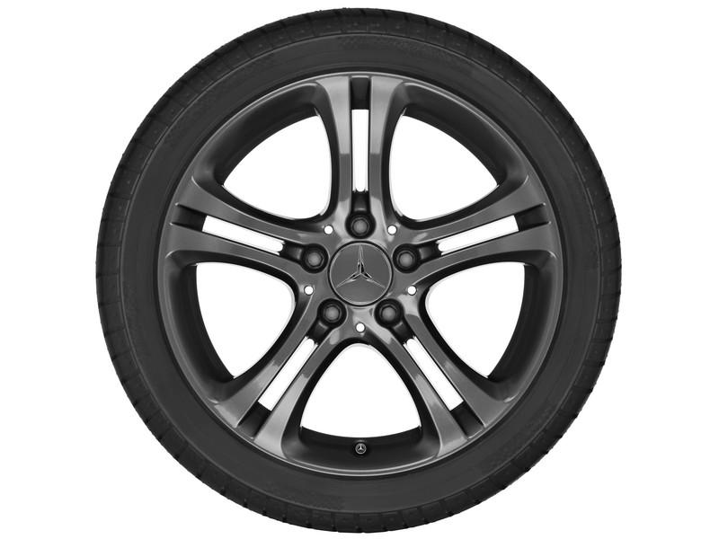A/B/CLA-Klasse Winterkompletträder (4 Stück) 5-Doppelspeichen Metallic 225/45 R17 91H Dunlop SP Winter Sport 4D MO Q44014121254A/1255A