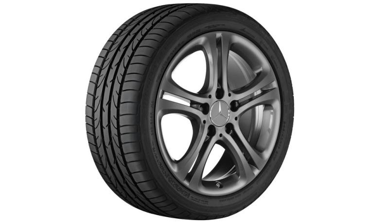A/B/CLA-Klasse Winterkompletträder (4 Stück) 5-Doppelspeichen Metallic 225/45 R17 91H Dunlop SP Winter Sport 4D MO Q44014121254A/1255A