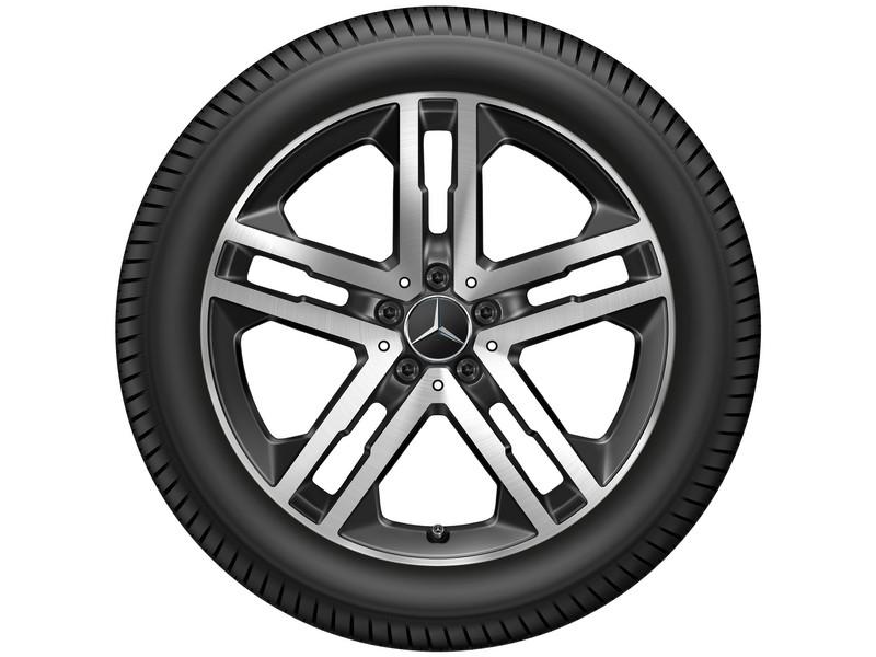 GLB Winterkompletträder (4 Stück) 5-Doppelspeichen Schwarz Glanzgedreht 235/50 R19 99H Bridgestone Blizzak LM001 MO GLB Baureihe 247 Q44030191024A/25A