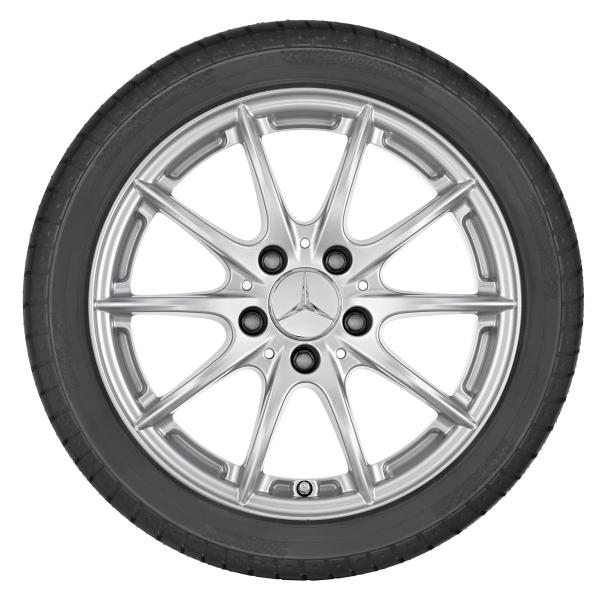 C-KLasse Baureihe 204 Sommerkomplettrad 10-Speichen-Rad Championsilber 205/55 R16 Q440241111050