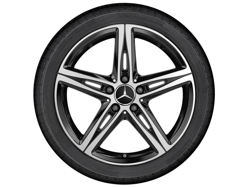 A/B/CLA-Klasse Winterrad 5-Speichen Glanzgedreht Schwarz 225/45 R18 91H Bridgestone Blizzak LM001 MO Q44014191094A/1095A