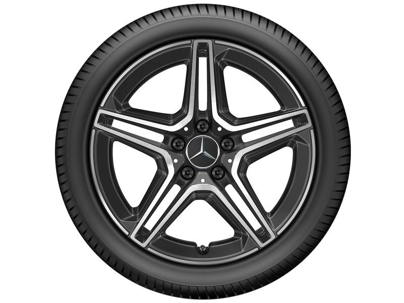 A/B/CLA-Klasse Winterrad AMG 5-Doppelspeichen Schwarz Glanzgedreht 225/45 R18 91H Bridgestone Blizzak LM001 MO Q440141910960/0970