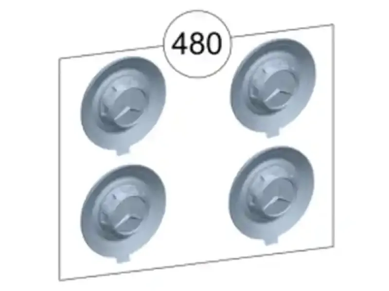 Radnabenabdeckung matt schwarz für Mercedes-Benz G-Klasse Schmiederad