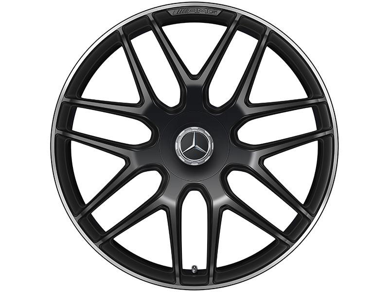 GLE Baureihe 167 AMG Schmiederad im Kreuzspeichen-Design, 55,9 cm (22 Zoll), Felgenhorn glanzgedreht A16740144007X71 GLE Baureihe 167 AMG Schmiederad im Kreuzspeichen-Design, 55,9 cm (22 Zoll), Felgenhorn glanzgedreht A16740144007X71