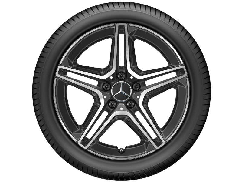 A/B/CLA-Klasse Sommerkomplettrad AMG 5-Doppelspeichen-Rad Schwarz 225/45 R18 Q440243110050