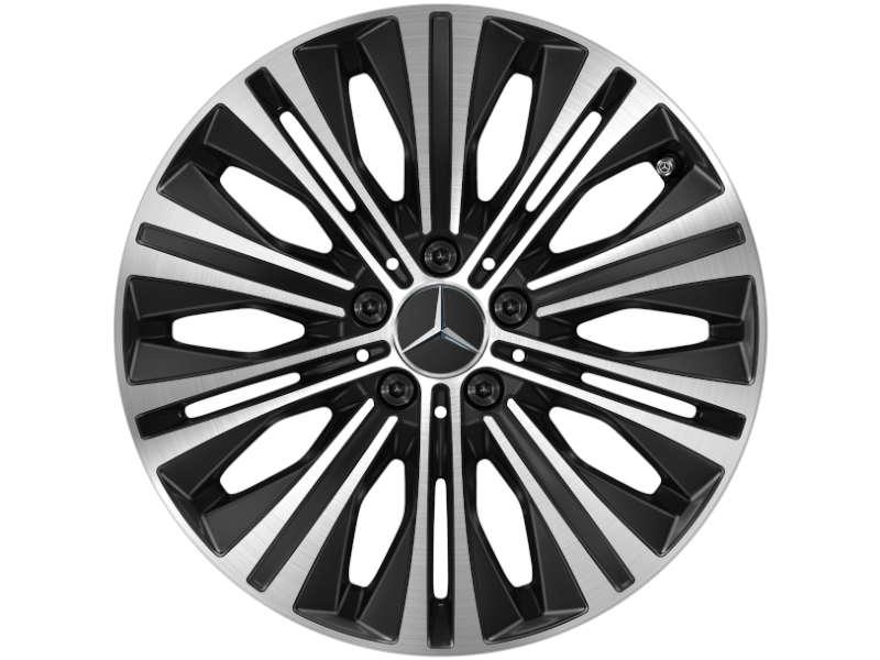Original Mercedes-Benz Leichtmetallfelge mit elegantem, glanzgedrehtem Design in Schwarz-Silber, speziell entwickelt für eine perfekte Passform und maximale Performance. Original Mercedes-Benz Leichtmetallfelge mit elegantem, glanzgedrehtem Design in Schwarz-Silber, speziell entwickelt für eine perfekte Passform und maximale Performance.