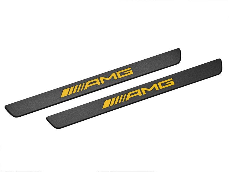 AMG Wechselcover für beleuchtete Einstiegsleiste, vorne, 2-fach, Edelstahl, schwarz / gelb A1776804607 AMG Wechselcover für beleuchtete Einstiegsleiste, vorne, 2-fach, Edelstahl, schwarz / gelb A1776804607