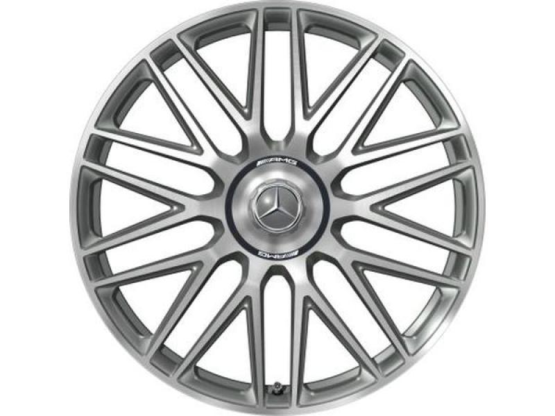 Original Mercedes AMG Schmiederad 21 Zoll titangrau 10-Doppelspeichen Design