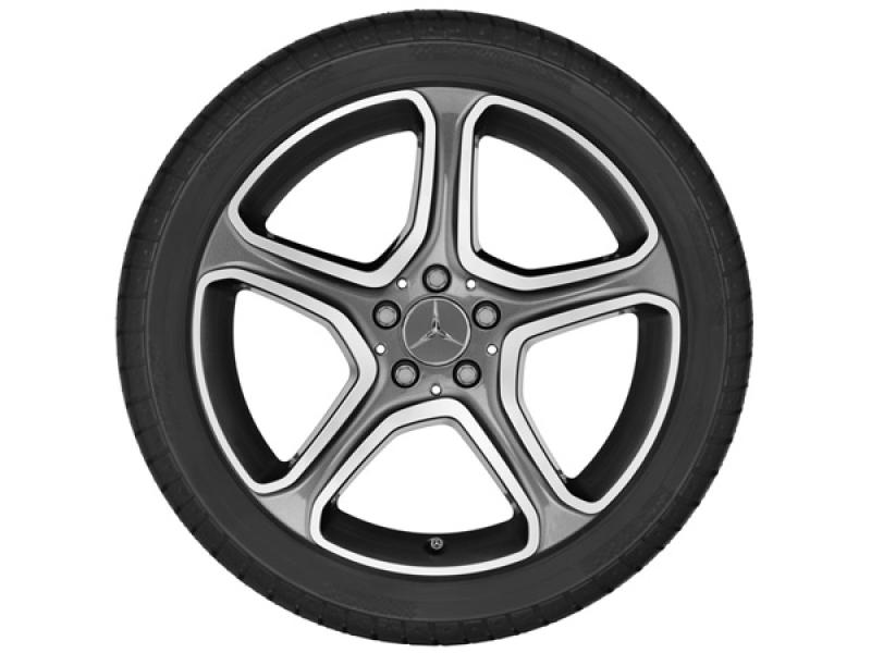 Mercedes Leichtmetallrad grau Himalaya, glanzgedreht