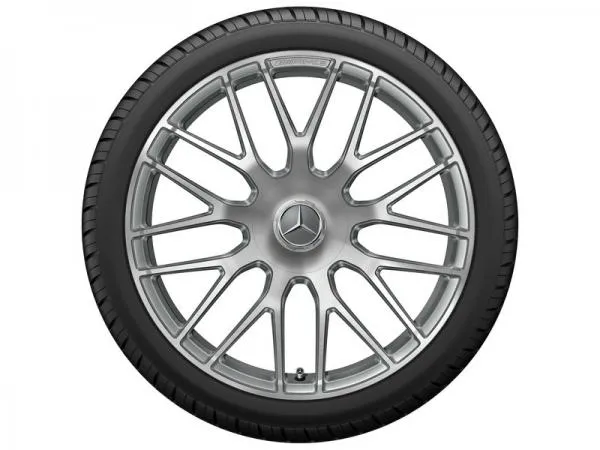 AMG Schmiederad im Kreuzspeichen-Design, 48,3 cm (19 Zoll), glanzgedreht Baureihe S/W 205 A20540118007X21