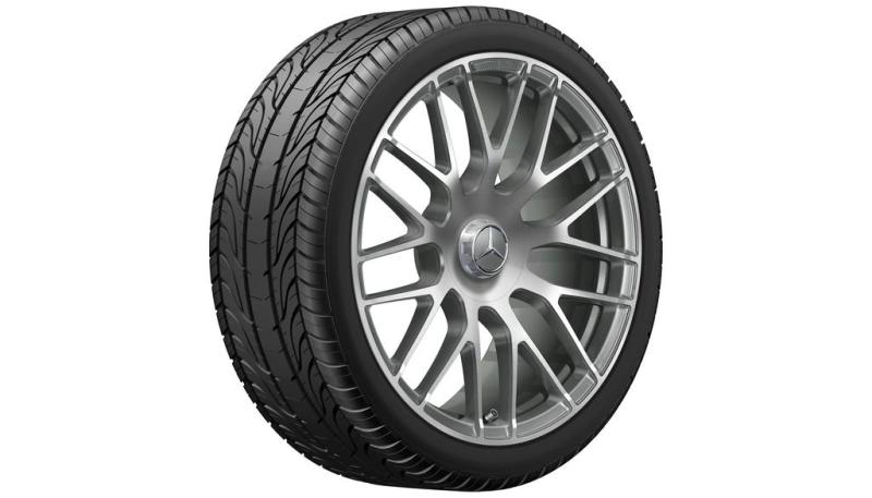 AMG Schmiederad im Kreuzspeichen-Design, 48,3 cm (19 Zoll), glanzgedreht Baureihe S/W 205 A20540118007X21