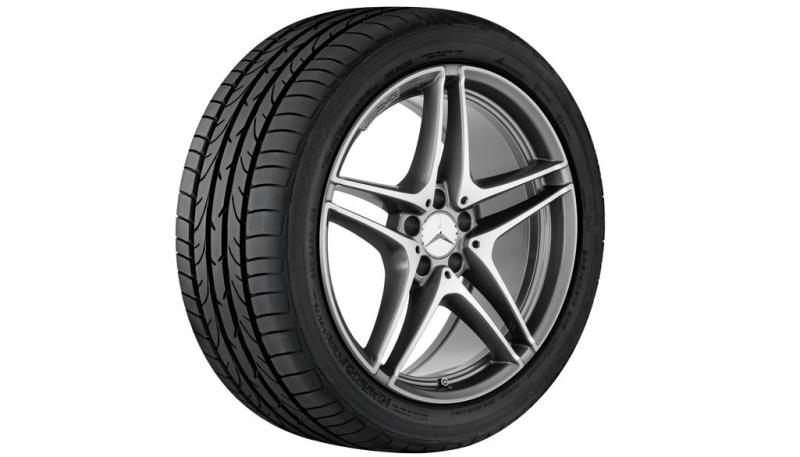 AMG 5-Doppelspeichen-Rad, 48,3 cm (19 Zoll), glanzgedreht Baureihe S/W 205 A20540120007X21