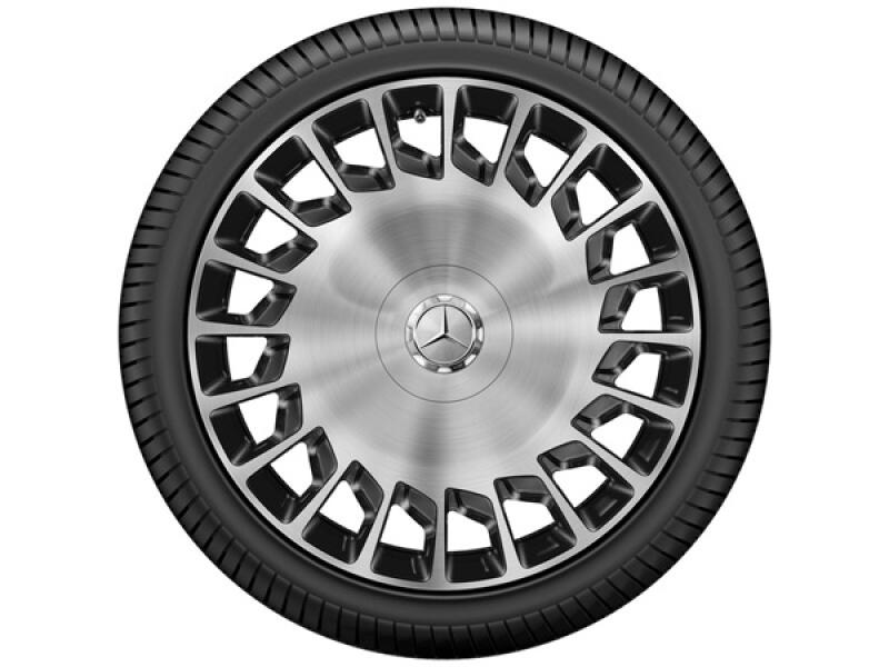 Original Mercedes-Benz Vielspeichen-Leichtmetallrad in 20 Zoll für die S-Klasse W222, Vorderachse, silber-schwarz lackiert und hochglanzpoliert (Teilenummer A21740102007X23) Original Mercedes-Benz Vielspeichen-Leichtmetallrad in 20 Zoll für die S-Klasse W222, Vorderachse, silber-schwarz lackiert und hochglanzpoliert (Teilenummer A21740102007X23)