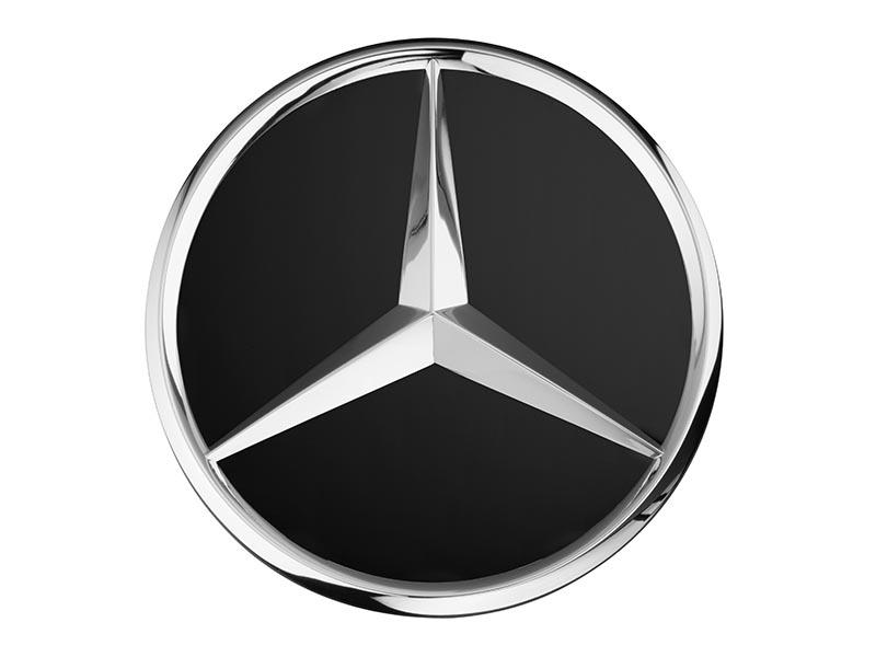 Radnabenabdeckung schwarz matt Chromstern Mercedes-Benz A22040001259283 Radnabenabdeckung schwarz matt Chromstern Mercedes-Benz A22040001259283