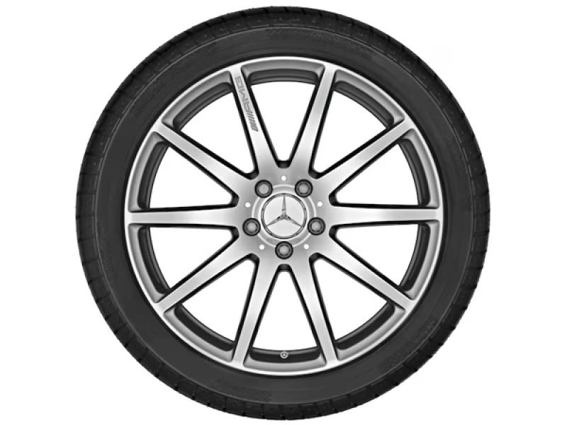 AMG Schmiederad 19 Zoll – titangrau glanzgedreht