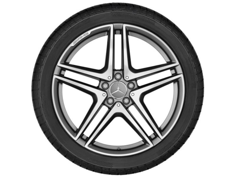 AMG Schmiederad 20 Zoll im 5-Doppelspeichen-Design, titangrau glanzgedreht, passend für Mercedes-Benz S-Klasse W222, Vorderachse, Teilenummer A22240108007X21 AMG Schmiederad 20 Zoll im 5-Doppelspeichen-Design, titangrau glanzgedreht, passend für Mercedes-Benz S-Klasse W222, Vorderachse, Teilenummer A22240108007X21