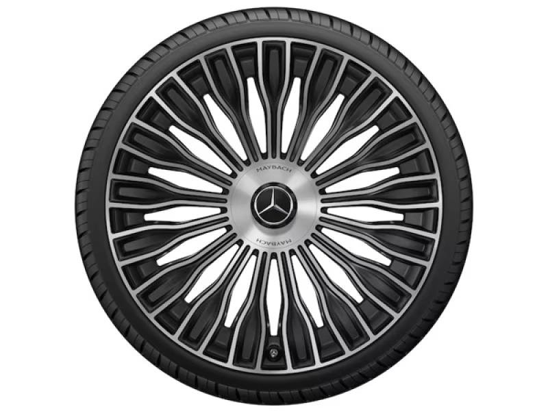 21 Zoll Maybach Vielspeichen-Rad in Schwarz glanzgedreht, passend für Mercedes-Benz S-Klasse W223