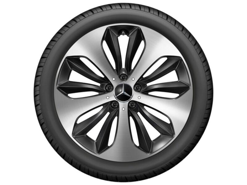 Mercedes Leichtmetallrad in schwarz matt