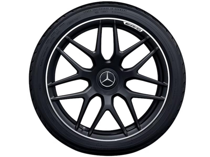 21 Zoll AMG Kreuzspeichen-Felge für Mercedes GLC 63 AMG, Schwarz Matt Glanzgedreht