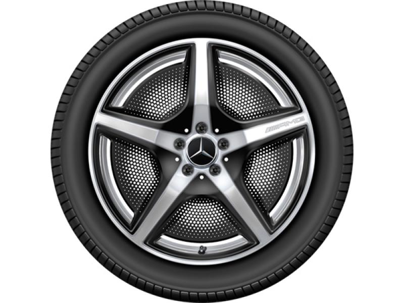 AMG 5-Speichen-Rad EQE, 20 Zoll glanzgedreht in hochwertigem vanadiumsilber